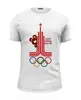 Заказать мужскую футболку в Москве. Футболка базовая Олимпиада 1980 от balden - готовые дизайны и нанесение принтов.
