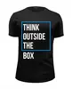 Заказать мужскую футболку в Москве. Футболка базовая Think outside the box от Startech.vc  - готовые дизайны и нанесение принтов.