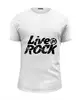 Заказать мужскую футболку в Москве. Футболка базовая LiveInRock от pirll - готовые дизайны и нанесение принтов.