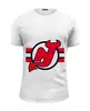 Заказать мужскую футболку в Москве. Футболка базовая New Jersey Devils от kspsshop - готовые дизайны и нанесение принтов.