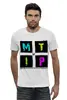 Заказать мужскую футболку в Москве. Футболка базовая MIPT "ROUND" белая от Илья Какурин - готовые дизайны и нанесение принтов.