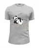 Заказать мужскую футболку в Москве. Футболка базовая панда от krolya_spb@mail.ru - готовые дизайны и нанесение принтов.