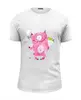 Заказать мужскую футболку в Москве. Футболка базовая Милый розовый монстр от zen4@bk.ru - готовые дизайны и нанесение принтов.