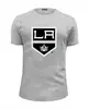 Заказать мужскую футболку в Москве. Футболка базовая Los Angeles Kings / NHL USA от KinoArt - готовые дизайны и нанесение принтов.