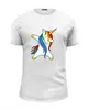 Заказать мужскую футболку в Москве. Футболка базовая Dab Unicorn  от DESIGNER   - готовые дизайны и нанесение принтов.