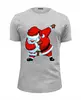 Заказать мужскую футболку в Москве. Футболка базовая Dabbing Santa от skynatural - готовые дизайны и нанесение принтов.