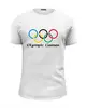 Заказать мужскую футболку в Москве. Футболка базовая Olympic от Евгений  - готовые дизайны и нанесение принтов.