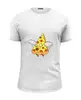 Заказать мужскую футболку в Москве. Футболка базовая Пицца от trugift - готовые дизайны и нанесение принтов.