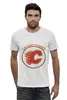 Заказать мужскую футболку в Москве. Футболка базовая Calgary Flames, от kspsshop - готовые дизайны и нанесение принтов.