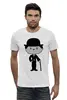 Заказать мужскую футболку в Москве. Футболка базовая Чарли Чаплин от coolmag - готовые дизайны и нанесение принтов.