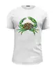 Заказать мужскую футболку в Москве. Футболка базовая Зеленый краб. от Alexey Evsyunin - готовые дизайны и нанесение принтов.