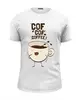 Заказать мужскую футболку в Москве. Футболка базовая Чашка кофе от Romanova - готовые дизайны и нанесение принтов.