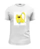 Заказать мужскую футболку в Москве. Футболка базовая Солнечный кот от galkagalka - готовые дизайны и нанесение принтов.