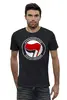 Заказать мужскую футболку в Москве. Футболка базовая Antifa  от straight_edge - готовые дизайны и нанесение принтов.