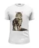 Заказать мужскую футболку в Москве. Футболка базовая Милый пушистый кот      от alinmak - готовые дизайны и нанесение принтов.