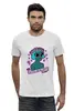 Заказать мужскую футболку в Москве. Футболка базовая Cute alien от Kelli Relli - готовые дизайны и нанесение принтов.