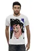 Заказать мужскую футболку в Москве. Футболка базовая Michael Jackson color white от KinoArt - готовые дизайны и нанесение принтов.