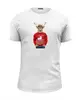 Заказать мужскую футболку в Москве. Футболка базовая Молодой олень хипстер в шляпе и очках Валентин от Элина Олень - готовые дизайны и нанесение принтов.