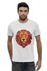 Заказать мужскую футболку в Москве. Футболка базовая Лев (Lion) от trugift - готовые дизайны и нанесение принтов.