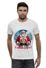 Заказать мужскую футболку в Москве. Футболка базовая Дед мороз поздравляет от Chance777 - готовые дизайны и нанесение принтов.