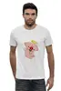 Заказать мужскую футболку в Москве. Футболка базовая Ангел с цветком от Ordwen - готовые дизайны и нанесение принтов.