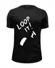 Заказать мужскую футболку в Москве. Футболка базовая Loop it, черная от Natalia Golyshkina - готовые дизайны и нанесение принтов.