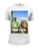 Заказать мужскую футболку в Москве. Футболка базовая майка I love NY. New York Usa от Sergey Ivanchenko - готовые дизайны и нанесение принтов.