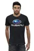 Заказать мужскую футболку в Москве. Футболка базовая SUBARU от DESIGNER   - готовые дизайны и нанесение принтов.