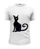 Заказать мужскую футболку в Москве. Футболка базовая Космическая кошка от reut.94@mail.ru - готовые дизайны и нанесение принтов.