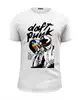 Заказать мужскую футболку в Москве. Футболка базовая Daft Punk от geekbox - готовые дизайны и нанесение принтов.