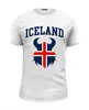 Заказать мужскую футболку в Москве. Футболка базовая Сборная Исландии от geekbox - готовые дизайны и нанесение принтов.