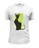 Заказать мужскую футболку в Москве. Футболка базовая Чёрная кошка от fanart - готовые дизайны и нанесение принтов.