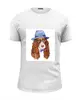 Заказать мужскую футболку в Москве. Футболка базовая собака хипстер от t.mitrushova@gmail.com - готовые дизайны и нанесение принтов.