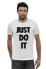 Заказать мужскую футболку в Москве. Футболка базовая Just do it (просто сделай это) от Nos  - готовые дизайны и нанесение принтов.