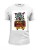 Заказать мужскую футболку в Москве. Футболка базовая кот суши от cherdantcev - готовые дизайны и нанесение принтов.