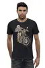 Заказать мужскую футболку в Москве. Футболка базовая Skeleton Biker от Leichenwagen - готовые дизайны и нанесение принтов.