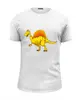 Заказать мужскую футболку в Москве. Футболка базовая Динозавр от trugift - готовые дизайны и нанесение принтов.