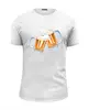 Заказать мужскую футболку в Москве. Футболка базовая Кружки с пивом от Ирина - готовые дизайны и нанесение принтов.