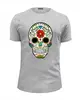 Заказать мужскую футболку в Москве. Футболка базовая Мексиканский Череп от printik - готовые дизайны и нанесение принтов.