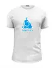 Заказать мужскую футболку в Москве. Футболка базовая Nirvana-blue от LINGAM ART | lingam.ord@gmail.com - готовые дизайны и нанесение принтов.