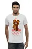 Заказать мужскую футболку в Москве. Футболка базовая Олимпийский мишка      от ПРИНТЫ ПЕЧАТЬ  - готовые дизайны и нанесение принтов.