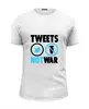 Заказать мужскую футболку в Москве. Футболка базовая Tweets Not War от Printio - готовые дизайны и нанесение принтов.