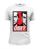 Заказать мужскую футболку в Москве. Футболка базовая OBEY от Weed Stuff`a - готовые дизайны и нанесение принтов.