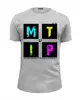 Заказать мужскую футболку в Москве. Футболка базовая MIPT "ROUND" серая от Илья Какурин - готовые дизайны и нанесение принтов.
