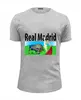Заказать мужскую футболку в Москве. Футболка базовая real Madrid от alexs - готовые дизайны и нанесение принтов.