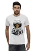 Заказать мужскую футболку в Москве. Футболка базовая Обезьяна космонавт от denis01001 - готовые дизайны и нанесение принтов.