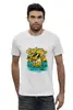 Заказать мужскую футболку в Москве. Футболка базовая Кот сёрфингист  от T-shirt print  - готовые дизайны и нанесение принтов.