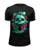 Заказать мужскую футболку в Москве. Футболка базовая Skull&Flowers от balden - готовые дизайны и нанесение принтов.