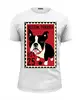 Заказать мужскую футболку в Москве. Футболка базовая Boston Terrier от Pinky-Winky - готовые дизайны и нанесение принтов.