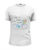 Заказать мужскую футболку в Москве. Футболка базовая Велосипед от dmitrii.v.sharapow@gmail.com - готовые дизайны и нанесение принтов.